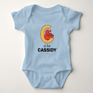 Elmo Alphabet C Orange Baby Bodysuit