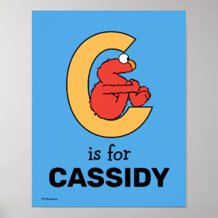 Elmo Alphabet   C Orange Poster