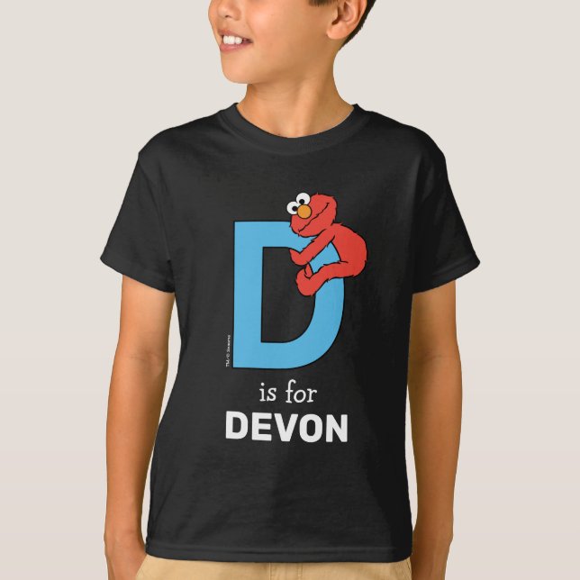 Elmo Alphabet | D Blue T-Shirt (Front)