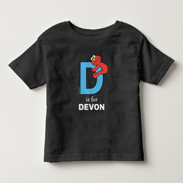 Elmo Alphabet | D Blue Toddler T-Shirt (Front)