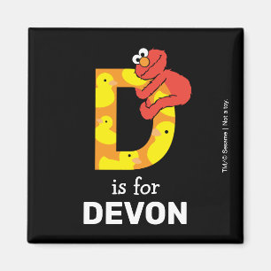 Elmo Alphabet D Duck Magnet