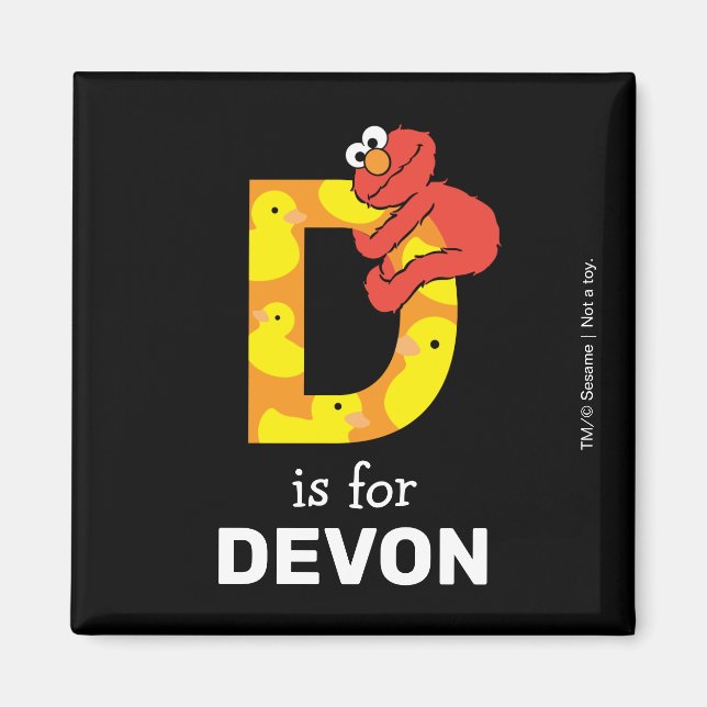 Elmo Alphabet | D Duck Magnet (Front)