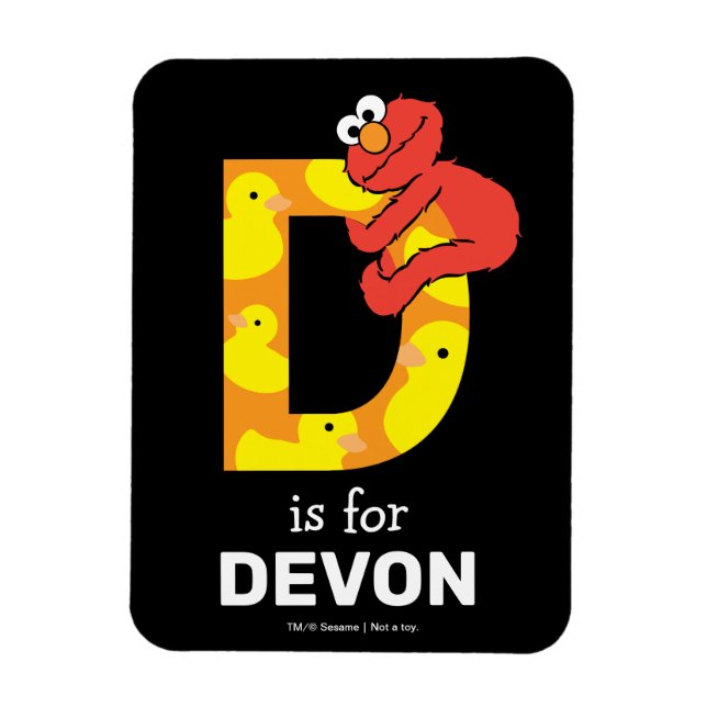 Elmo Alphabet | D Duck Magnet (Vertical)