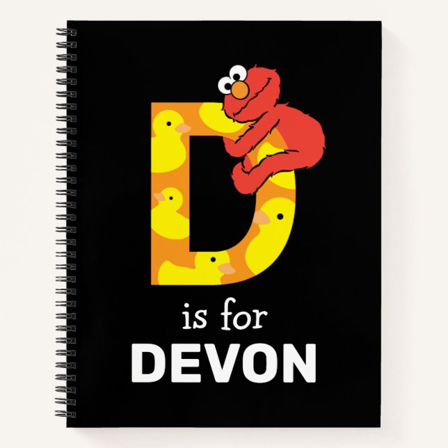 Elmo Alphabet | D Duck Notebook (Front)