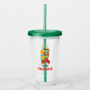 Elmo Alphabet   F Flowers Acrylic Tumbler