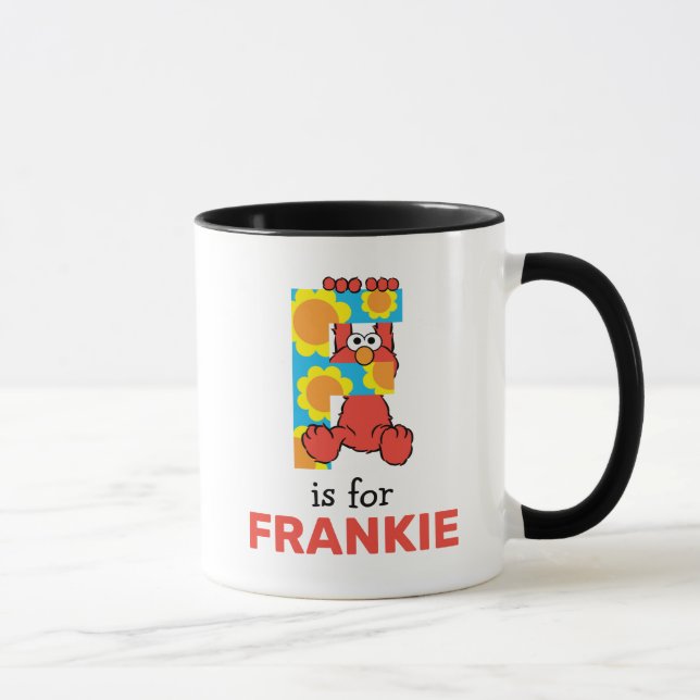 Elmo Alphabet | F Flowers Mug (Right)