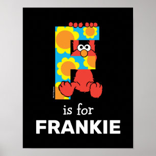 Elmo Alphabet   F Flowers Poster