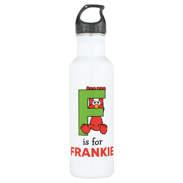 Elmo Alphabet | F Green 710 Ml Water Bottle (Front)