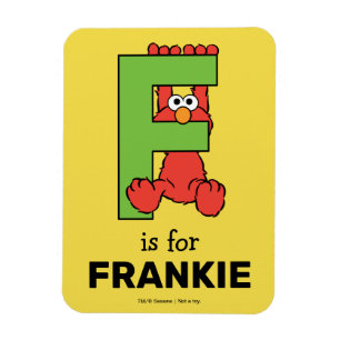 Elmo Alphabet F Green Magnet