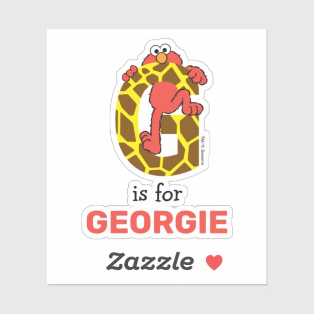 Elmo Alphabet | G Giraffe (Sheet)