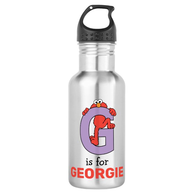 Elmo Alphabet | G Purple 710 Ml Water Bottle (Front)