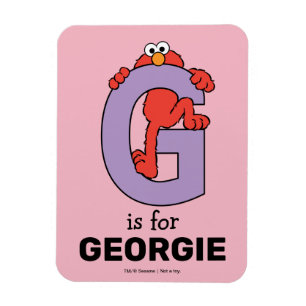 Elmo Alphabet G Purple Magnet