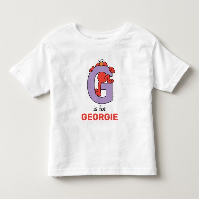 Elmo Alphabet | G Purple Toddler T-Shirt (Front)