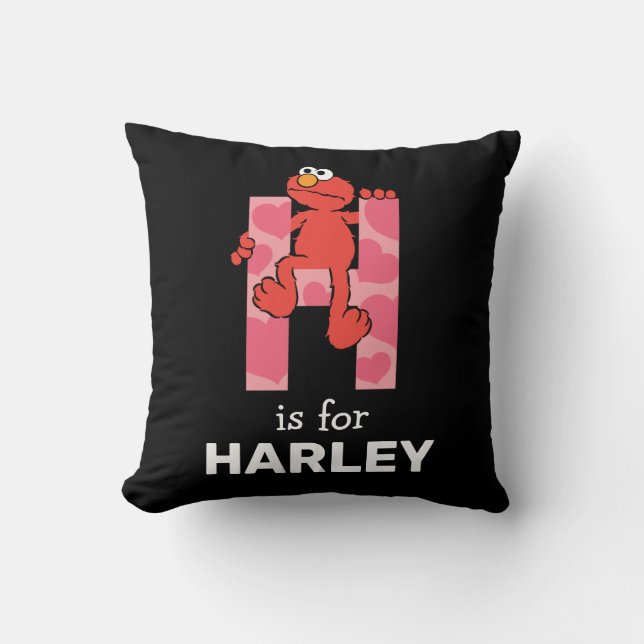 Elmo Alphabet | H Hearts Cushion (Front)