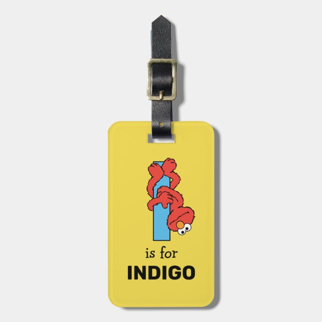 Elmo Alphabet | I Blue Luggage Tag (Front Vertical)