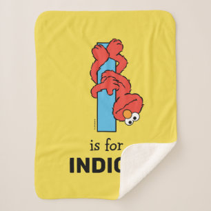 Elmo Alphabet   I Blue Sherpa Blanket