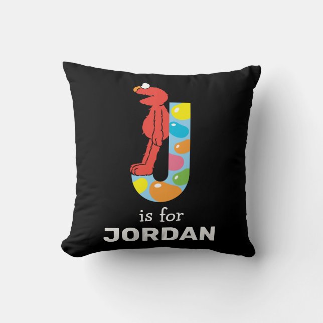 Elmo Alphabet | J Jelly Bean Cushion (Front)