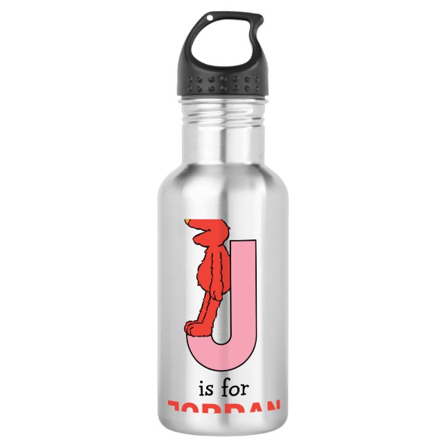 Elmo Alphabet | J Pink 710 Ml Water Bottle (Front)