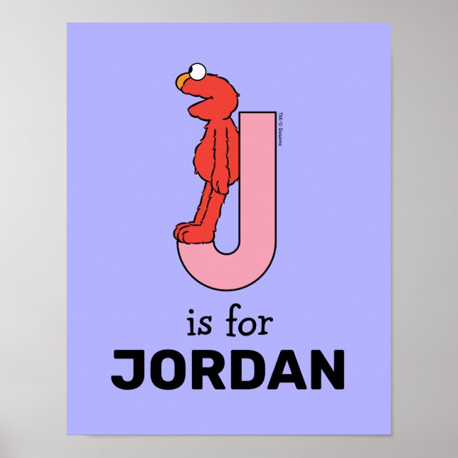 Elmo Alphabet | J Pink Poster (Front)