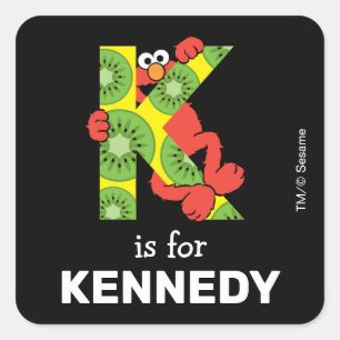 Elmo Alphabet K Kiwi Square Sticker