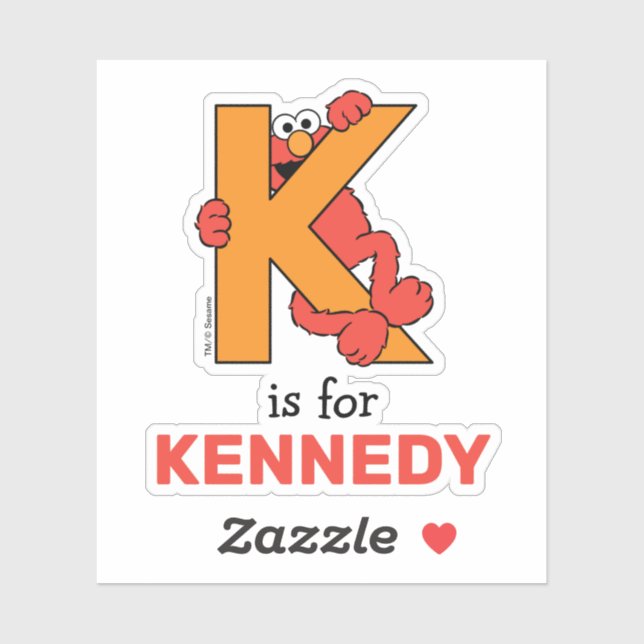 Elmo Alphabet | K Orange (Sheet)