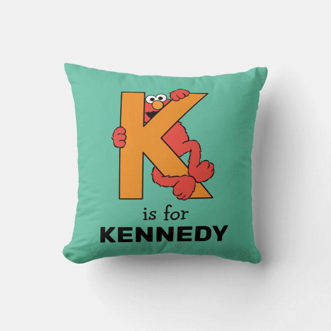 Elmo Alphabet | K Orange Cushion (Front)