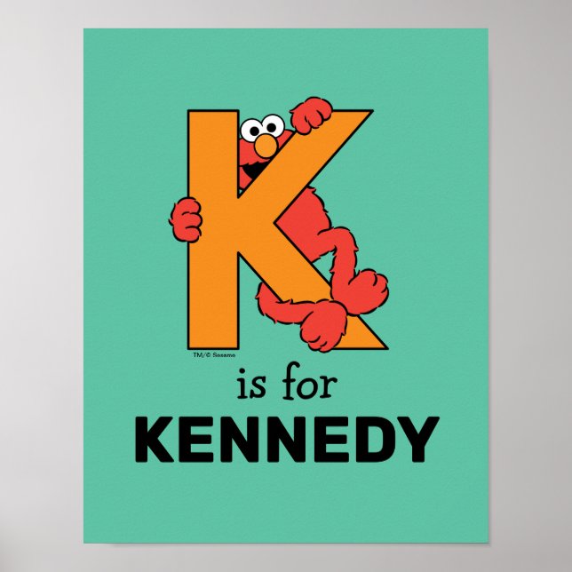Elmo Alphabet | K Orange Poster (Front)
