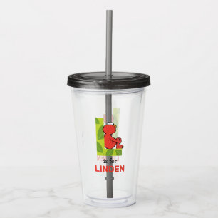Elmo Alphabet   L Leaf Acrylic Tumbler