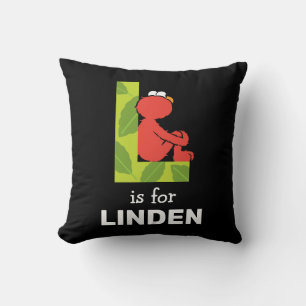 Elmo Alphabet   L Leaf Cushion