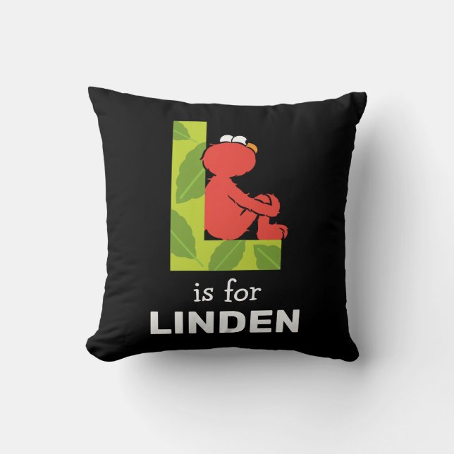 Elmo Alphabet | L Leaf Cushion (Front)