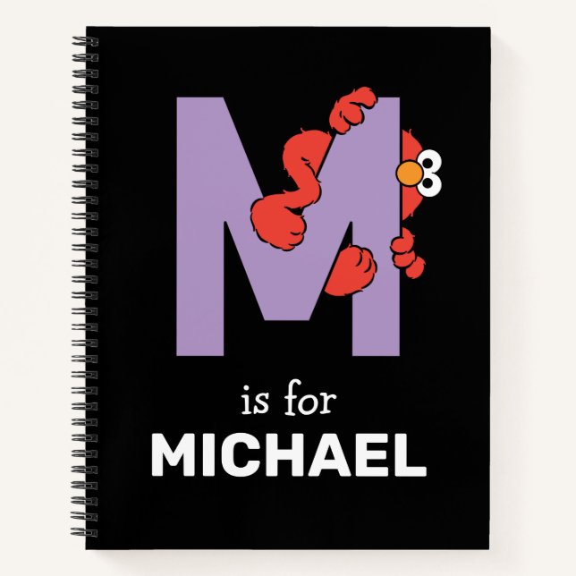 Elmo Alphabet | M Purple Notebook (Front)