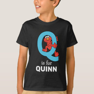 Elmo Alphabet   Q Blue T-Shirt