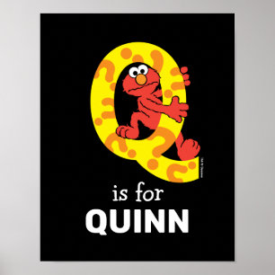Elmo Alphabet   Q Question Mark Poster