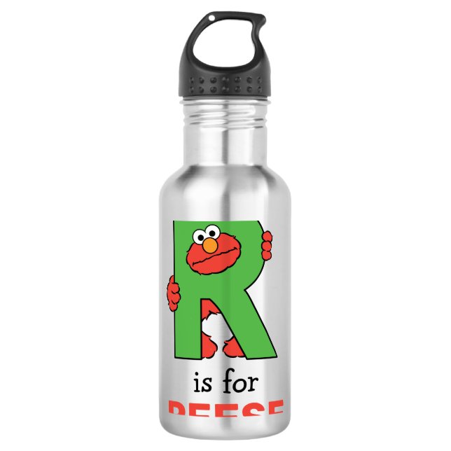 Elmo Alphabet | R Green 710 Ml Water Bottle (Front)