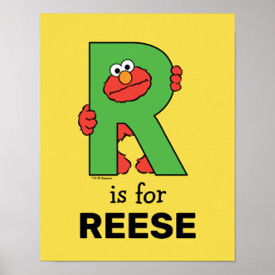 Elmo Alphabet R Green Poster