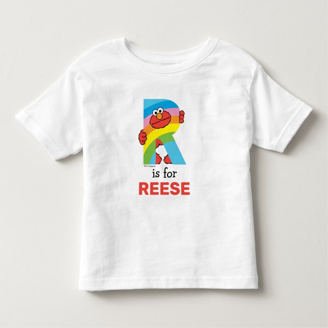 Elmo Alphabet | R Rainbow Toddler T-Shirt (Front)