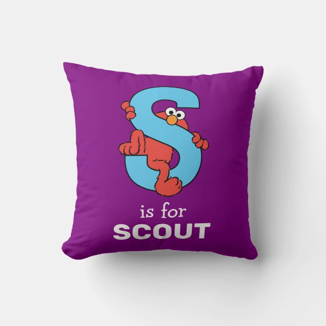 Elmo Alphabet | S Blue Cushion (Front)
