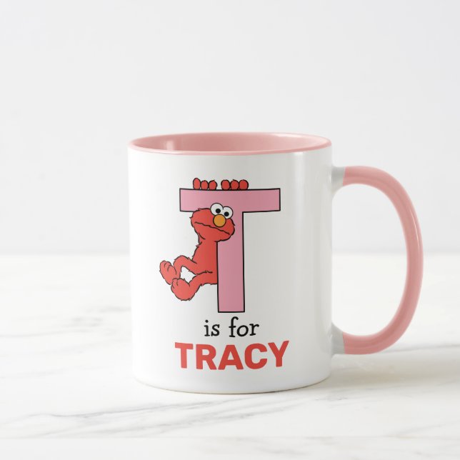 Elmo Alphabet | T Pink Mug (Right)