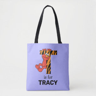 Elmo Alphabet   T Tiger Tote Bag