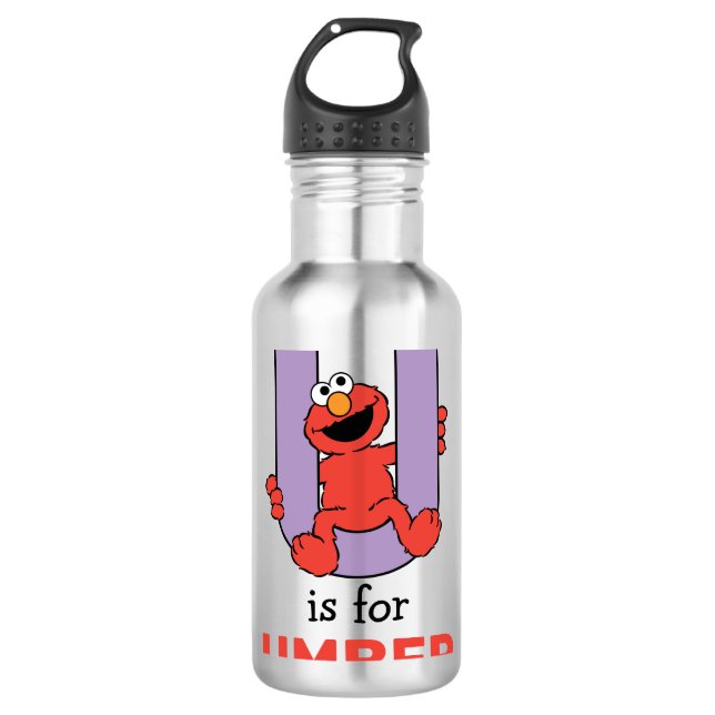 Elmo Alphabet | U Purple 710 Ml Water Bottle (Front)