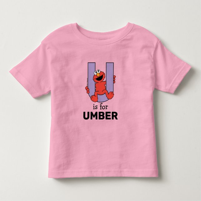Elmo Alphabet | U Purple Toddler T-Shirt (Front)