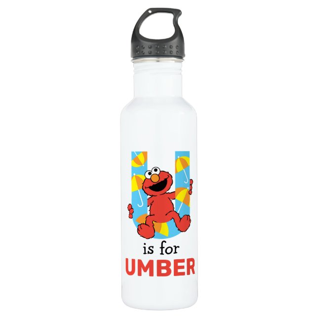 Elmo Alphabet | U Umbrella 710 Ml Water Bottle (Front)