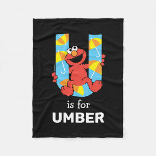 Elmo Alphabet   U Umbrella Fleece Blanket