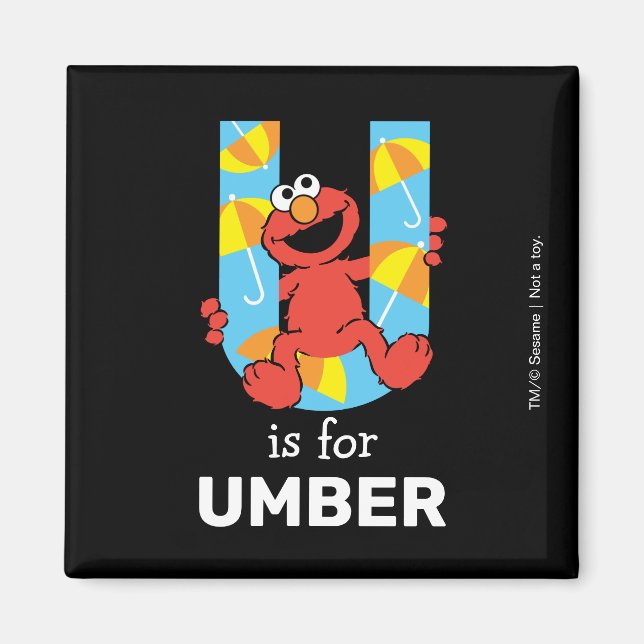 Elmo Alphabet | U Umbrella Magnet (Front)