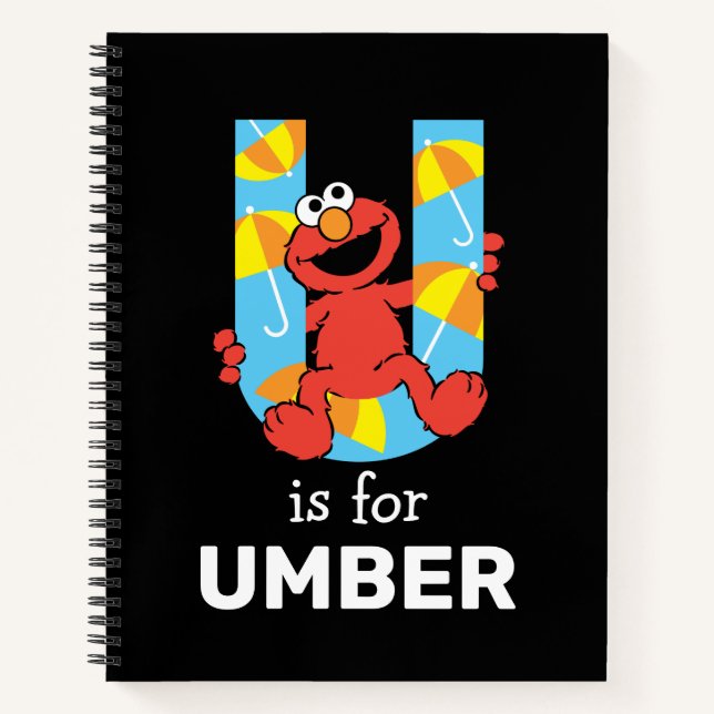 Elmo Alphabet | U Umbrella Notebook (Front)