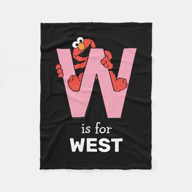 Elmo Alphabet | W Pink Fleece Blanket (Front)