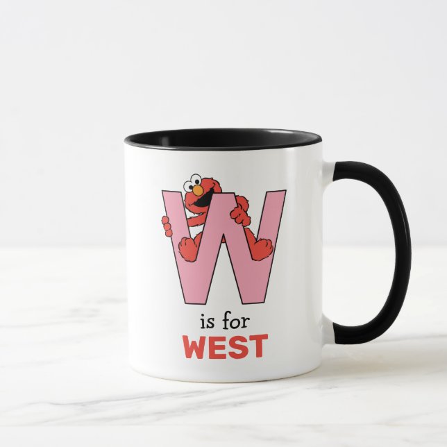 Elmo Alphabet | W Pink Mug (Right)