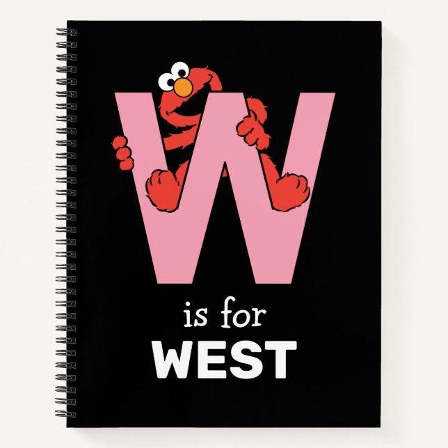 Elmo Alphabet | W Pink Notebook (Front)
