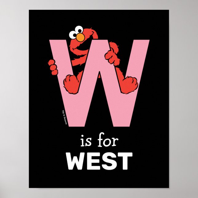 Elmo Alphabet | W Pink Poster (Front)