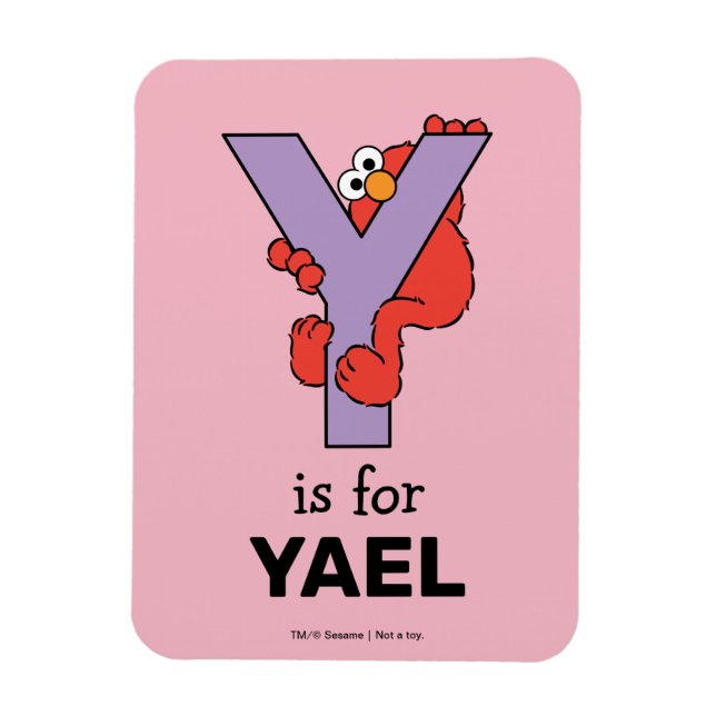 Elmo Alphabet | Y Purple Magnet (Vertical)